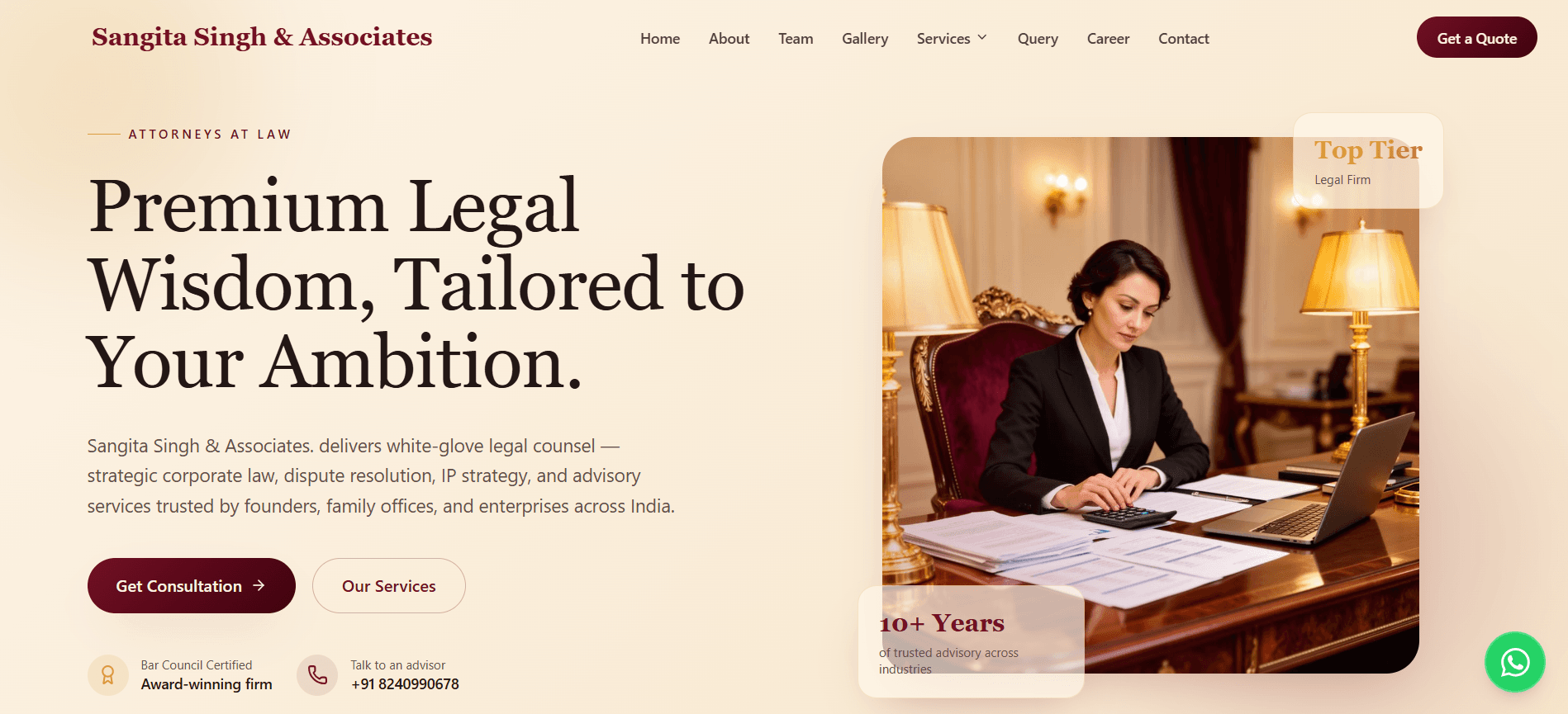 Sangita Singh & Associates banner